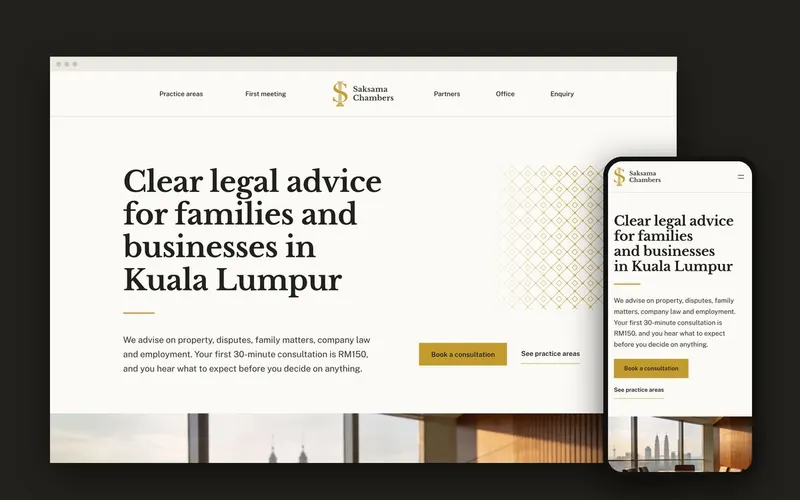 Law firm website screenshot