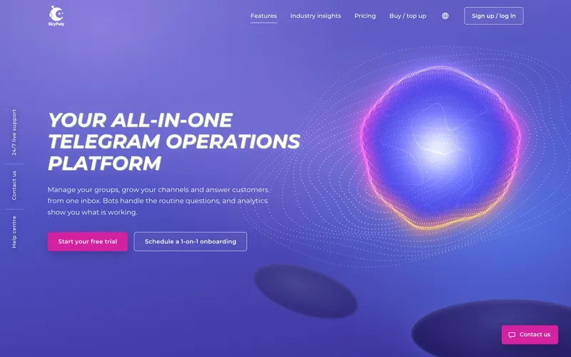 SkyPoly homepage screenshot